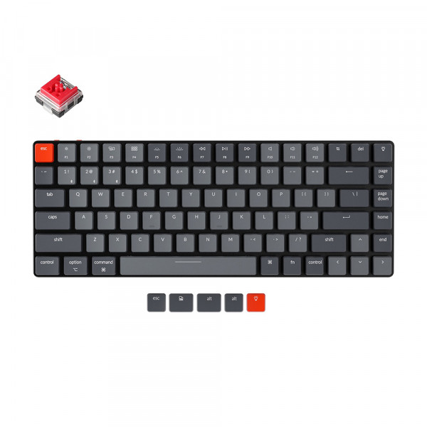 Keychron K3 White Backlight Low Profile Keychron Optical Red Switch  